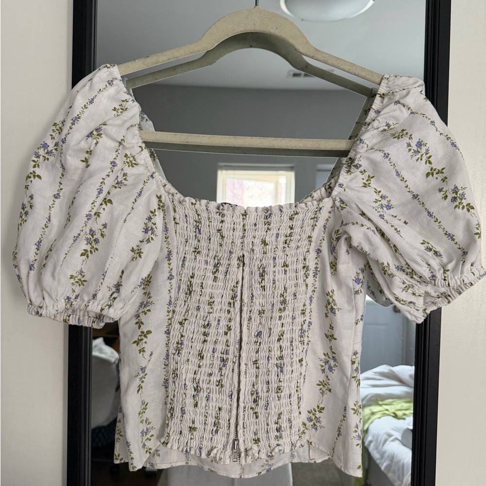 Reformation Rory Linen Top - Picture 2 of 4